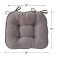 thumbnail image 6 of Gray Hyatt Microfiber 17 x 15 in. Indoor Tufted Chair Cushion (2-Pack) by Greendale Home Fashions, 6 of 6