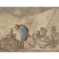 thumbnail image 3 of Adriaen van Ostade 24x19 Black Modern Framed Museum Art Print Titled - Peasants Drinking (1610-85), 3 of 5