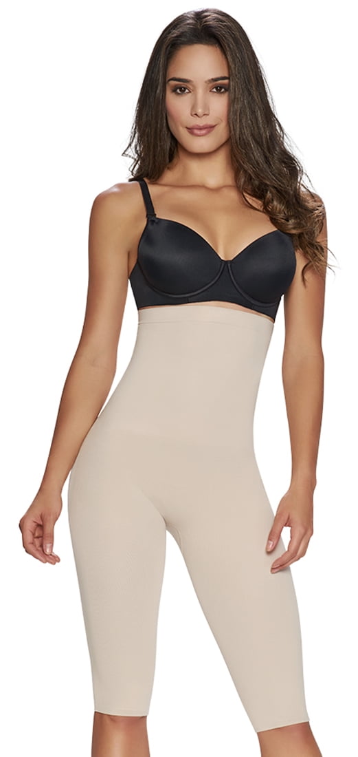 ShapEager Fajas Mujer para Bajar de Peso Mid-Thigh Bodysuit Shaper Short with Booty Lifter and Open-Bust 