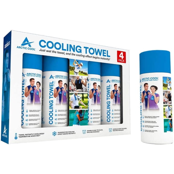 Arctic Cool Cooling Towel 4-Pack - NEW