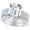 Diamond, variant on 1 Carat Emerald LAB GROWN Emerald and LAB GROWN Diamond Wedding Bridal Set (0.5ct Center, AAAA Heirloom Quality) RISV20W3AM 14K White Gold