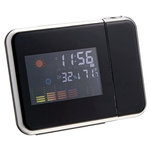 Estación meteorológica Kole Reloj despertador Digital Pantalla LCD Retroiluminación Temperatura interior Calendario Proyector