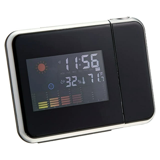 Estación meteorológica Kole Reloj despertador Digital Pantalla LCD Retroiluminación Temperatura interior Calendario Proyector