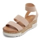 thumbnail image 1 of Sandalia DREAM PAIRS REED-1 Nude con Tira Elástica y Cuña de 6 cm, 1 of 6
