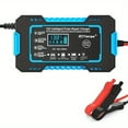 thumbnail image 1 of Chargeur de Batterie de Voiture Intelligent 12V avec Réparation par Impulsions et Désulfateur, 4Ah-100Ah, Commutation Automatique Contrôlée par Microprocesseur, Écran LCD, Compensation de Température, Surchauffe/surcharge/courte, 1 of 7