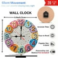 thumbnail image 3 of Colorful Round Wall Clock with Unique Numbers Design 10-Inch Silent Wooden Wall Clock, Battery Operated (AA Batteries Not Included), Artistic Home Decor, 3 of 7
