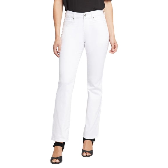 NYDJ womens Ellison High-Rise Optic White Straight Leg Jean, 2