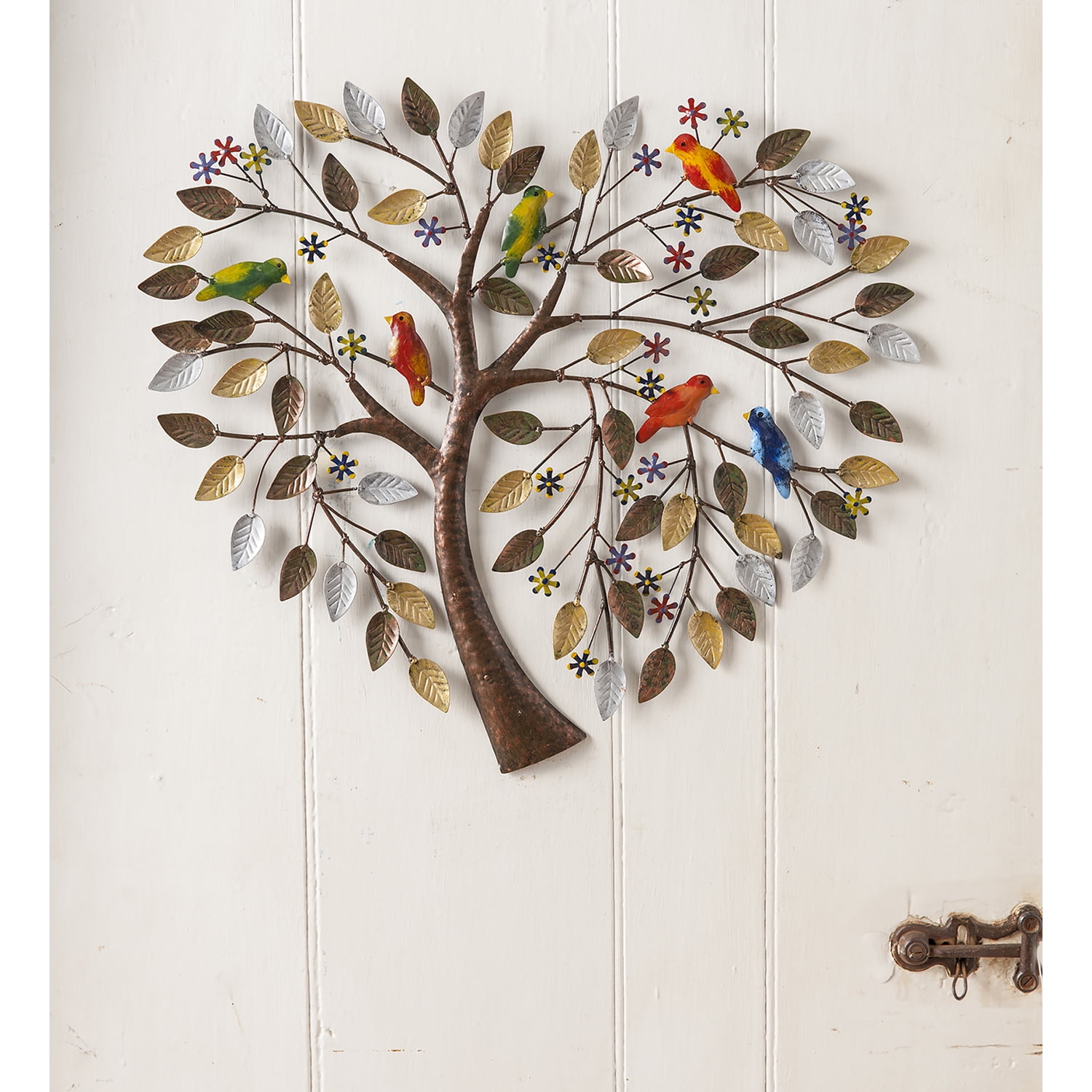Evergreen Metal Tree Heart Wall Decor, 21.5'' x 0.5'' x 19.5'' inches