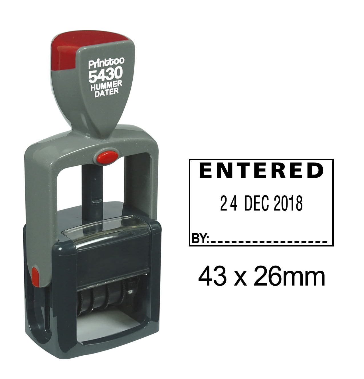 Buy Heavy Duty Style Office Date Stamp With FAXED - Self Inking Dater - Style A - Blue & Red Ink