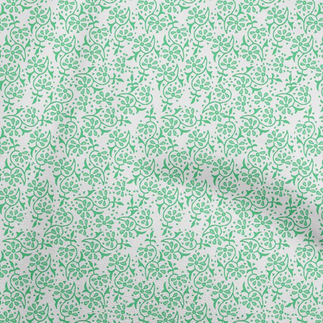 oneOone Viscose Chiffon Sea Green Fabric Block Craft Projects Decor Fabric Printed By The Yard 42 Inch Wide-LU
