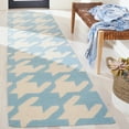 thumbnail image 2 of SAFAVIEH Dhurries Abigail Geometric Area Rug, Light Blue/Ivory, 8' x 10', 2 of 8