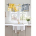 thumbnail image 2 of Valances for Windows Gray Yellow Wave Rod Pocket Cafe Window Treatments Valance Curtains for Kitchen Bathroom Laundry Basement Windows 42"x18", 2 of 9