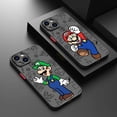 thumbnail image 2 of Super Mario Bros Art Phone Case For iPhone 15 14 13 12 11 Pro Max mini XS Max XR X 8 Plus SE Frosted Translucent Cover, 2 of 5