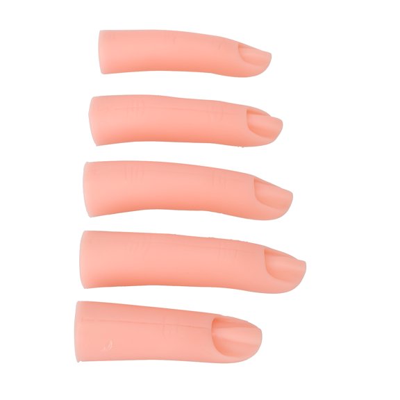 Modelo de dedo de entrenamiento ANGGREK silicona portátil práctica de uñas 5 piezas