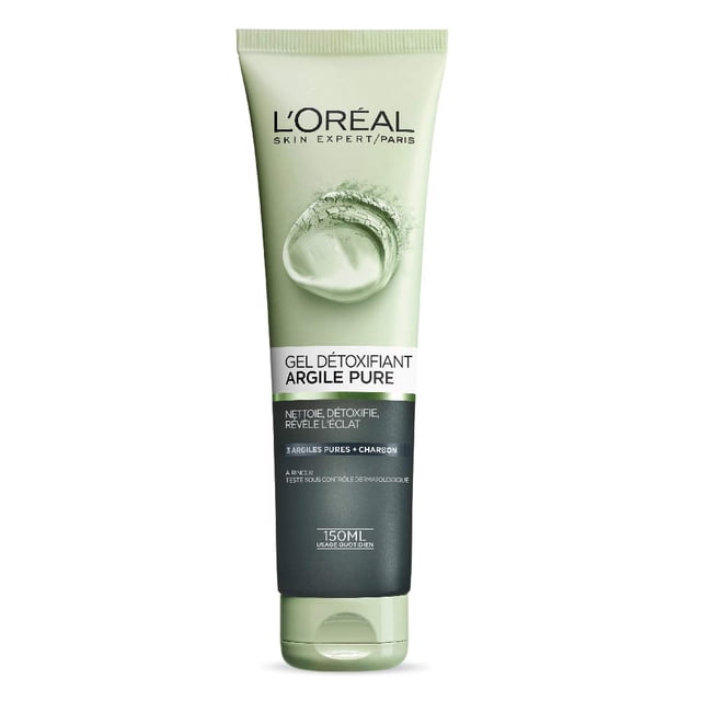 Limpiador facial L'Oreal Paris Pure-Clay con carbón vegetal 130 ml