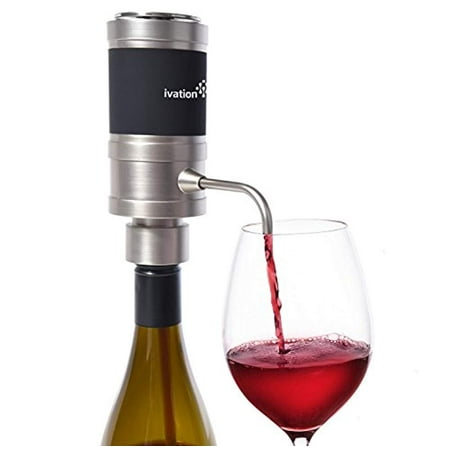 Ivation Electric Wine Aerator and Dispenser - Easy Touch Operation - Battery Operated - Decanter for Red and White Wine - FDA Approved - Gift (Best Boxed Red Wine Bc)
