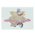 thumbnail image 1 of Circus Cutting Board, Illustration of a Bear on a Bicycle Happy Animal with a Party Hat and a Tutu, Decorative Tempered Glass Cutting and Serving Board, in 3 Sizes, by Ambesonne, 1 of 2