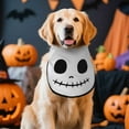 thumbnail image 5 of KMWGRE Halloween Pet Bandana Jack Skellington Triangle Scarf Soft Fabric Accessory for Dogs and Cats Light Gray1 67X17.5cm, 5 of 8