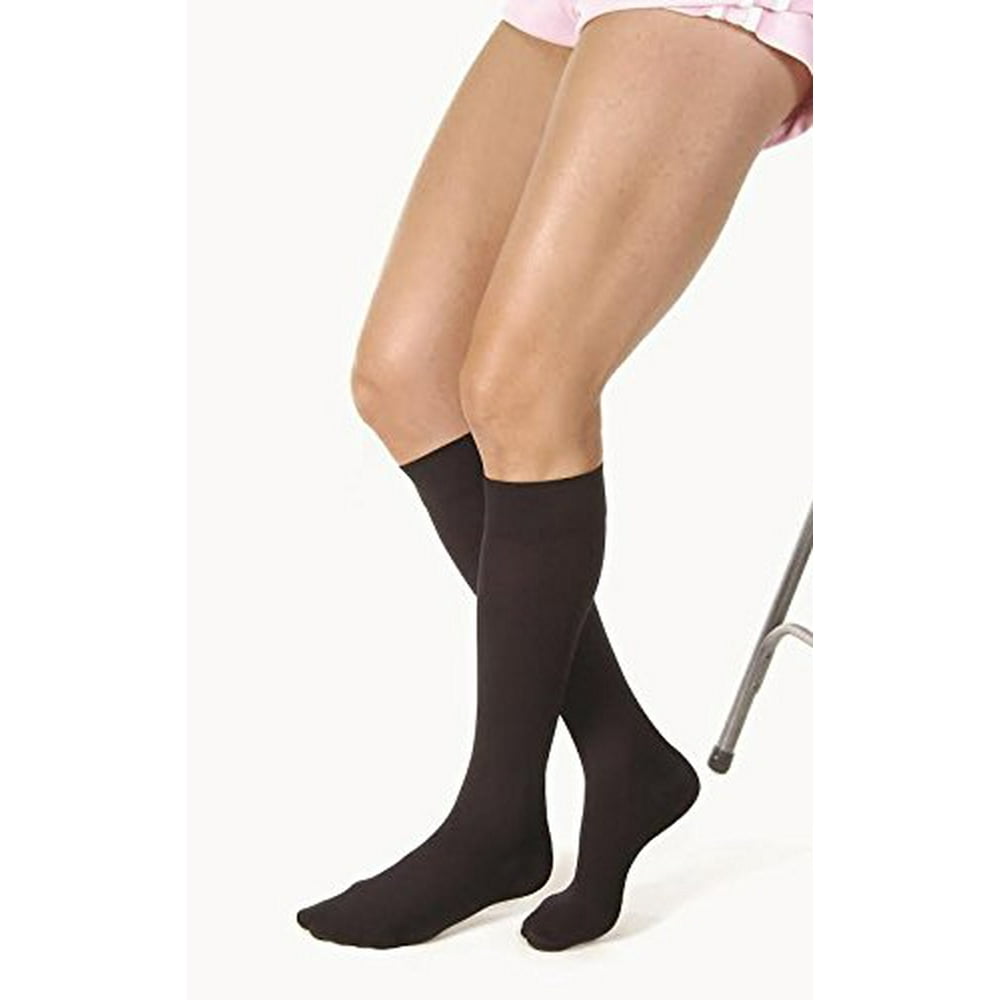 Jobst Relief 2030 Closed Toe Knee High Compression Stockings, Black