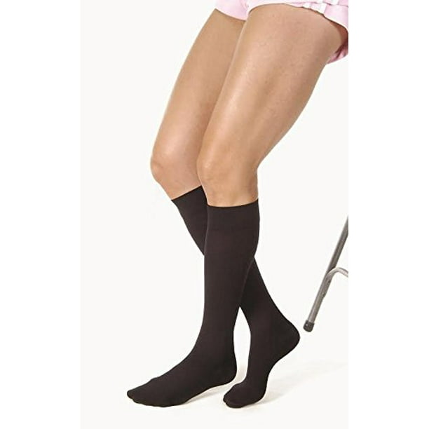 Jobst Relief 2030 Closed Toe Knee High Compression Stockings, Black