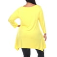 thumbnail image 3 of White Mark Women's Plus Size Solid Color Tunic Top, 3 of 5