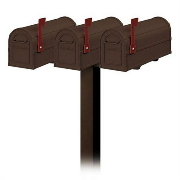 Salsbury Industries Multi-Family Aluminum Mailbox with Post Included