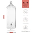 thumbnail image 5 of Fifth Avenue Crystal, Round, Provence Clear Glass Drink Dispenser with Spigot, 1-gal, 5 of 8