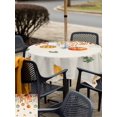 thumbnail image 4 of Outdoor Tablecloth with Umbrella Hole and Zipper, Fall Orange Green Pumpkins Square Table Cloth 60x60 Inch Waterproof Tablecloth, Thanksgiving Maple Leaf Rustic Picnic Table Cover for Patio Camping, 4 of 7