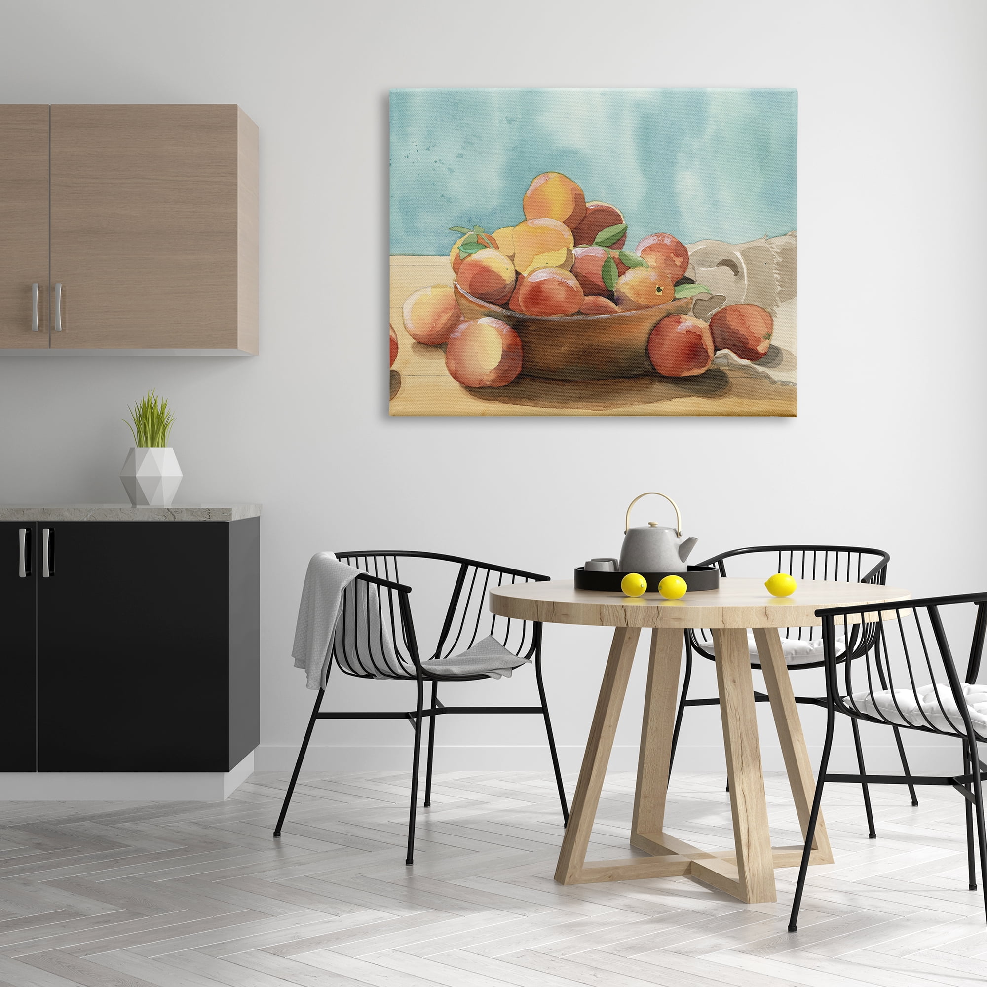 Stupell Industries Kitchen Peaches Still Life Food & Beverage Painting Gallery Wrapped Canvas Art Print Wall Art, 48 x 36