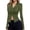 Green, variant on Fiaer Women's Button down Shirts V Neck Collared Ruched Slim Fit Long Sleeve Shirt Casual Spring Fashion Tops White XL