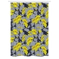 thumbnail image 1 of Floral Stall Shower Curtain, Daffodil Petals in Contrast Tones Flourishing Floret Nostalgic Eastern Print, Fabric Bathroom Set with Hooks, 54W X 78L Inches, Yellow and Grey, by Ambesonne, 1 of 1