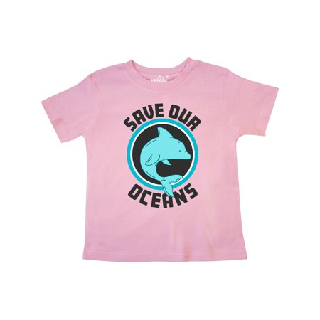 

Inktastic Save our Oceans with Dolphin Gift Toddler Boy or Toddler Girl T-Shirt