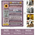 thumbnail image 5 of Goddaughter Gifts from Godmother, God Daughter Gifts from Godfather Godparents, Gifts for Goddaughter, Christian Baptism First 1st Communion Confirmation Gifts for Teen Girls Women Blanket 60"X 50", 5 of 6