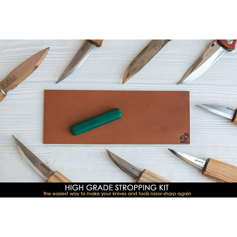 Sharp Pebble Premium Leather Strop for Knife Sharpening with Polishing  Compound - Sharpening Strop for Knives, Straight Razor, Chisels - with  eBook