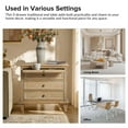 thumbnail image 4 of Tina's Home Farmhouse Natural Soild wood End Tables Set of 2 with Charging Station, 3 Drawer Side Table with Pull-Out Tray for Living Room, Small Spaces, 4 of 6