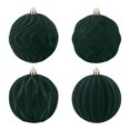 thumbnail image 2 of HWRETIE Red and Gold Christmas Balls,4 Pcs Velvet Christmas Balls Flocked Christmas Tree Ornaments Plastic Balls Xmas Decorative Hanging Ornaments Christmas Tree Decoration 2.4 Inch, 2 of 6