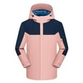 thumbnail image 4 of Elabch Sports Women's Winter Ski Jacket Waterproof Snow Coats Snowboard Fleece Lined Windbreaker Rain Coats Outdoor Plus Size Warm Hiking Jackets with Hooded Pink XL, 4 of 9