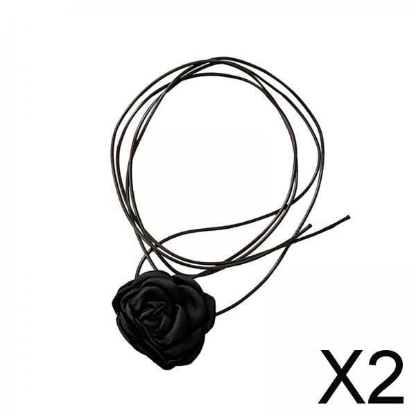 Gargantilla floral elegante Fernando con Cordones para Mujeres y niñas 2 piezas