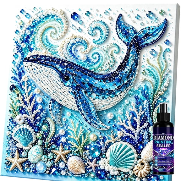 Ocean Theme Pearl Art DIY Kit,Diamond Pearl Painting Art Kits for Adults, 3D Diamond Painting Craft for Adults, Beginner Friendly, Adult Activity