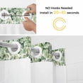 thumbnail image 5 of Eucalyptus Leaf No Hook Shower Curtain Waterproof,Bathroom Curtains with Snap in Liners and See Through Top Window,Coastal Beach Starfish Nautical Ocean Hotel Style Bathtub Curtains Shower 36"Wx78"L, 5 of 8