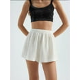 thumbnail image 2 of Linen High Waist Elastic Waist Shorts, 2 of 6