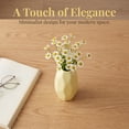 thumbnail image 4 of REGALWOVEN Small Ceramic BudModern Mini Vase, Decorative Flower Vase for Desktop, Shelf & Bathroom, Minimalist Boho Home Decor Yellow 2.6"L x 2.6"W x 4.7"H, 4 of 6