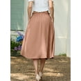 thumbnail image 5 of JWD Women's Skirts Flowy Maxi Skirt Summer Long Midi Length Casual Skirt Elegant Cool Dress with Pockets Khaki XL, 5 of 10