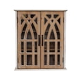 thumbnail image 6 of S-HOME Vintage Wall-Mounted Cabinet in Rustic Wood Finish, 21.26 Inch Accent Chest with Decorative Cutout Doors for Bathroom and Living Room Storage, Natural,Natural Whitewash, 6 of 6