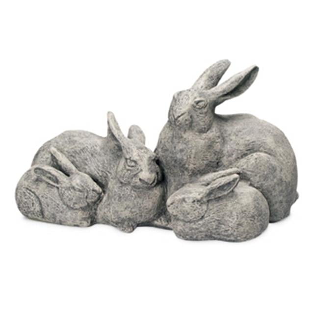 Melrose Set of 2 Beige Terra Cotta Rabbit Figurines 9 9 