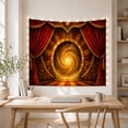 thumbnail image 5 of Golden Vortex Within Red Theater Curtains, Mystical Fantasy for Fantasy Fans, Portal Wall Art, Housewarming Gift, Tapestry Wall Hanging for Bedroom, Living Room and Studio, 5 of 7