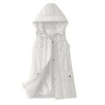 thumbnail image 4 of Women's Long Vest Sleeveless Lightweight Puffer Jacket Packable Hooded Down Coat Quilted Vest with Hood Winter, 4 of 6
