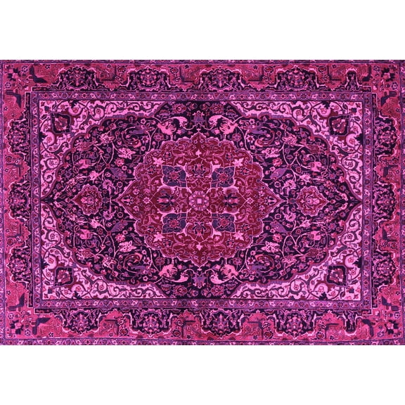 Ahgly Company Indoor Rectangle Persian Pink Traditional Area Rugs, 5' x 7'