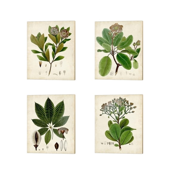 Metaverse Vision Studio 'Verdant Foliage B' Canvas Art (Set of 4)