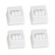 thumbnail image 1 of Juego de 4 ruedas giratorias para muebles, profesionales, flexibles, 360 grados Blanco, 1 of 9